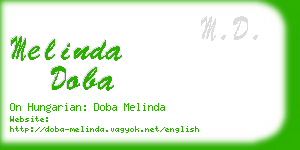 melinda doba business card